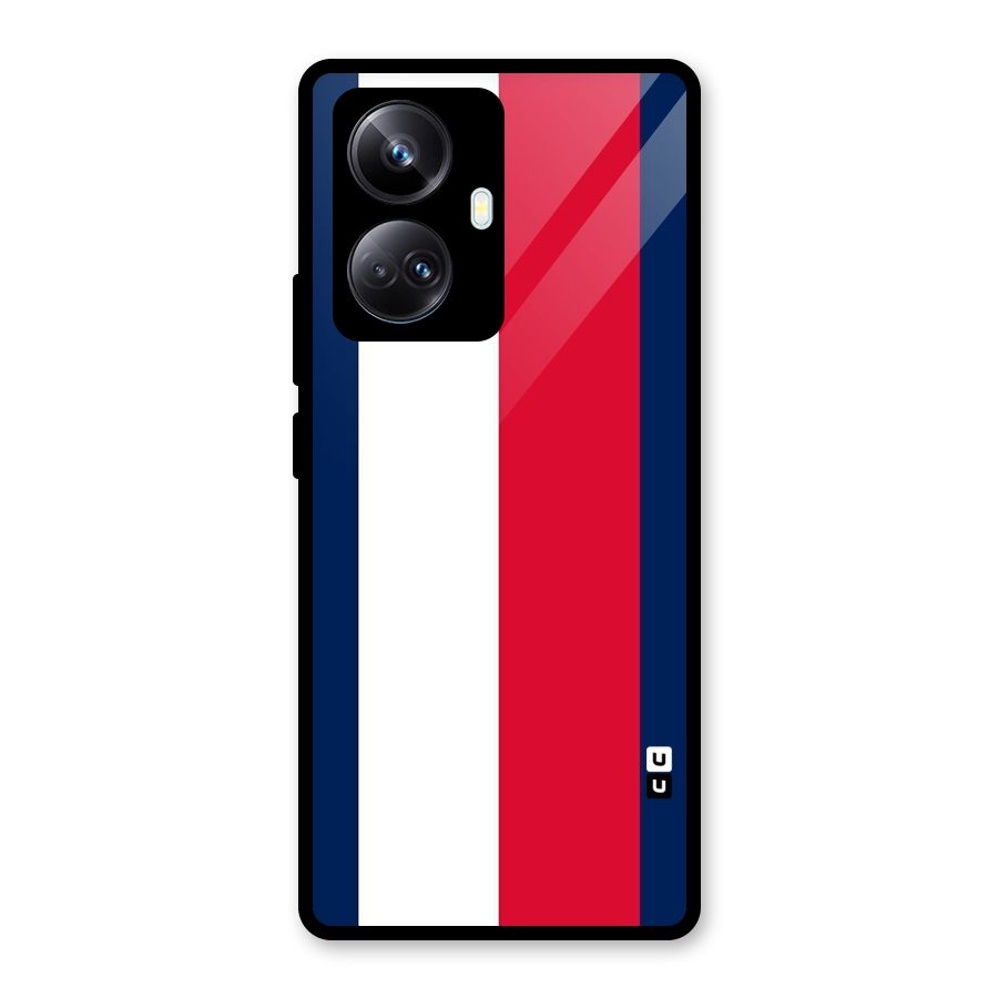 Electric Colors Stripe Glass Back Case for Realme 10 Pro Plus