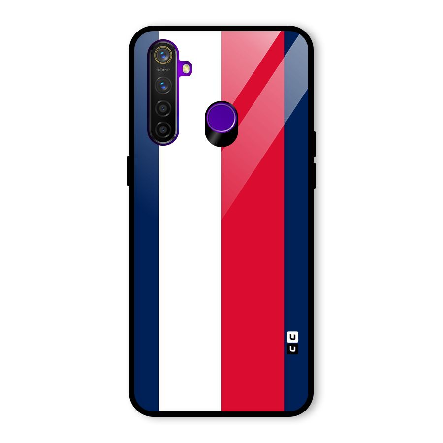Electric Colors Stripe Glass Back Case for Realme 5 Pro