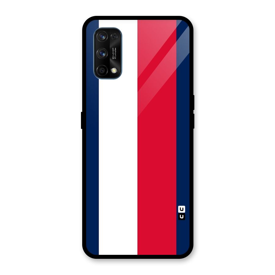 Electric Colors Stripe Glass Back Case for Realme 7 Pro