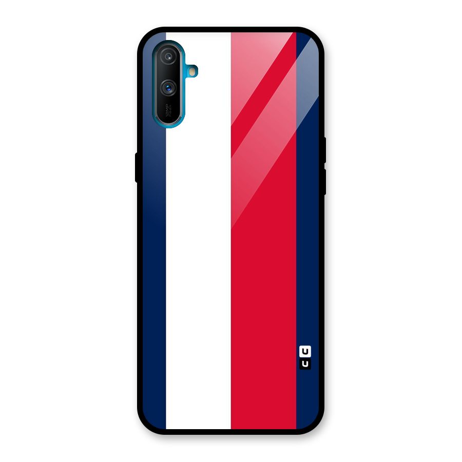 Electric Colors Stripe Glass Back Case for Realme C3