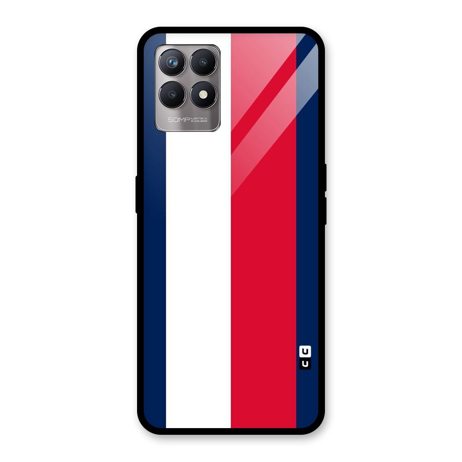 Electric Colors Stripe Glass Back Case for Realme Narzo 50
