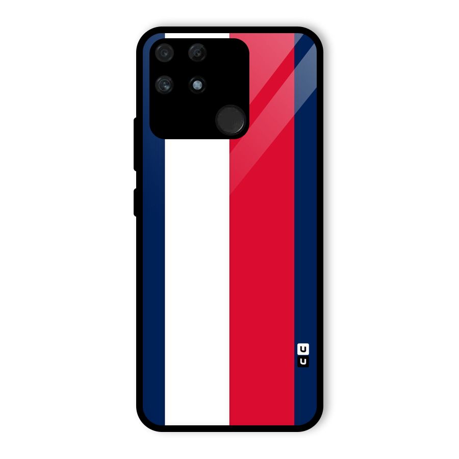 Electric Colors Stripe Glass Back Case for Realme Narzo 50A