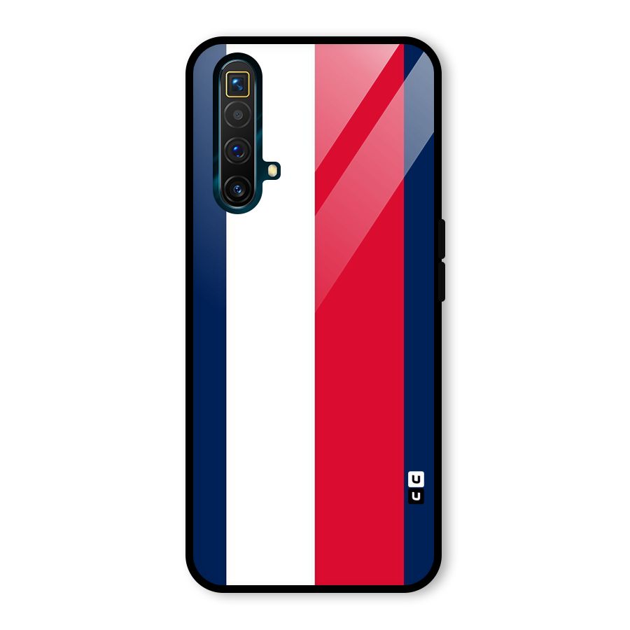 Electric Colors Stripe Glass Back Case for Realme X3