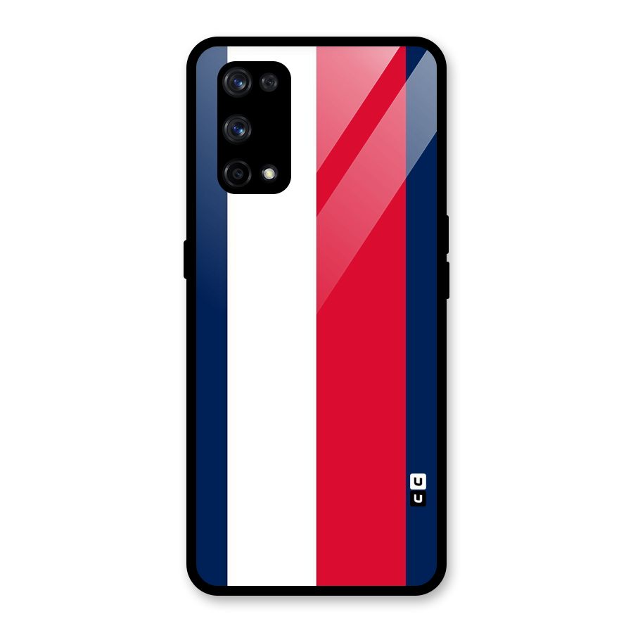 Electric Colors Stripe Glass Back Case for Realme X7 Pro