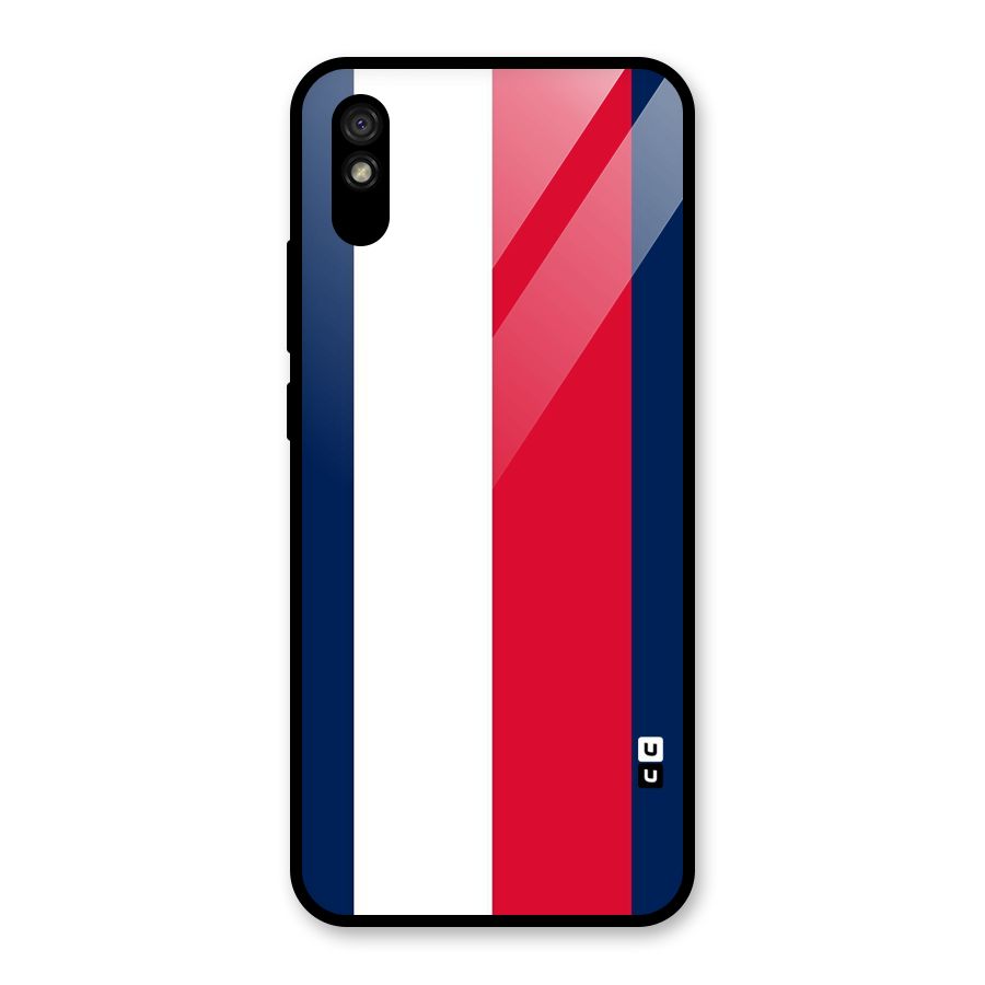 Electric Colors Stripe Glass Back Case for Redmi 9i