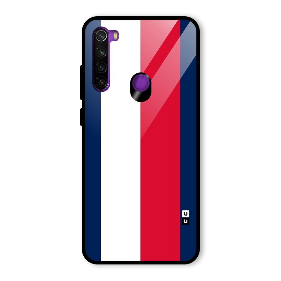 Electric Colors Stripe Glass Back Case for Redmi Note 8