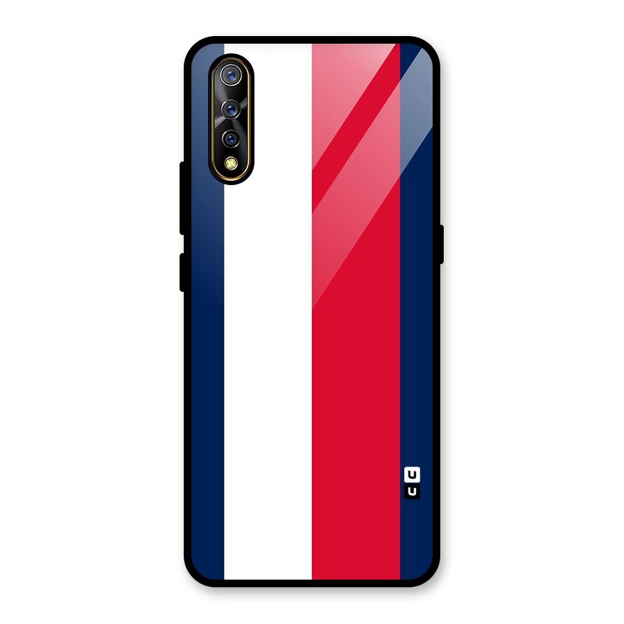 Electric Colors Stripe Glass Back Case for Vivo S1