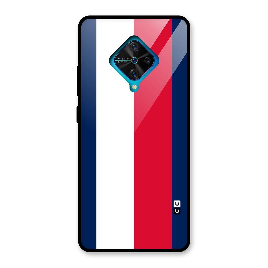 Electric Colors Stripe Glass Back Case for Vivo S1 Pro