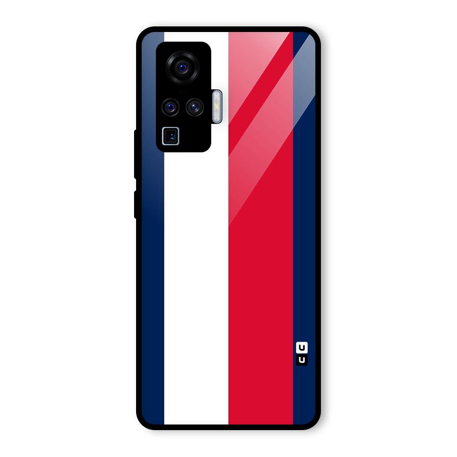 Electric Colors Stripe Glass Back Case for Vivo X50 Pro