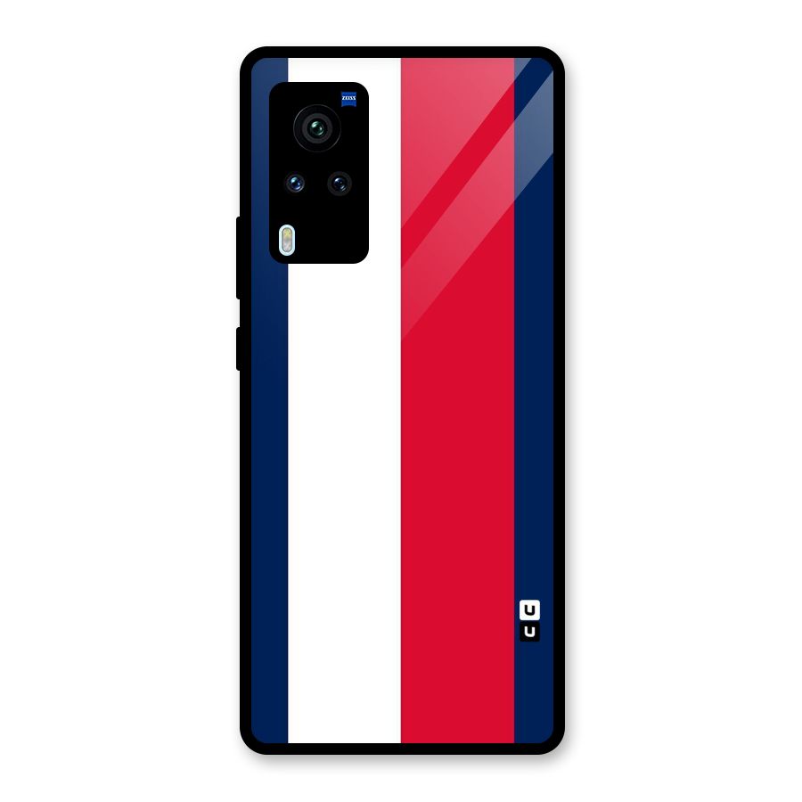 Electric Colors Stripe Glass Back Case for Vivo X60 Pro