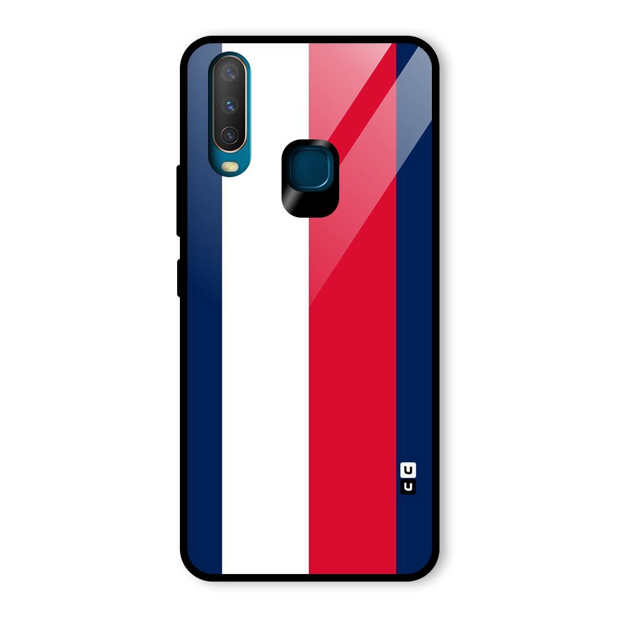 Electric Colors Stripe Glass Back Case for Vivo Y17