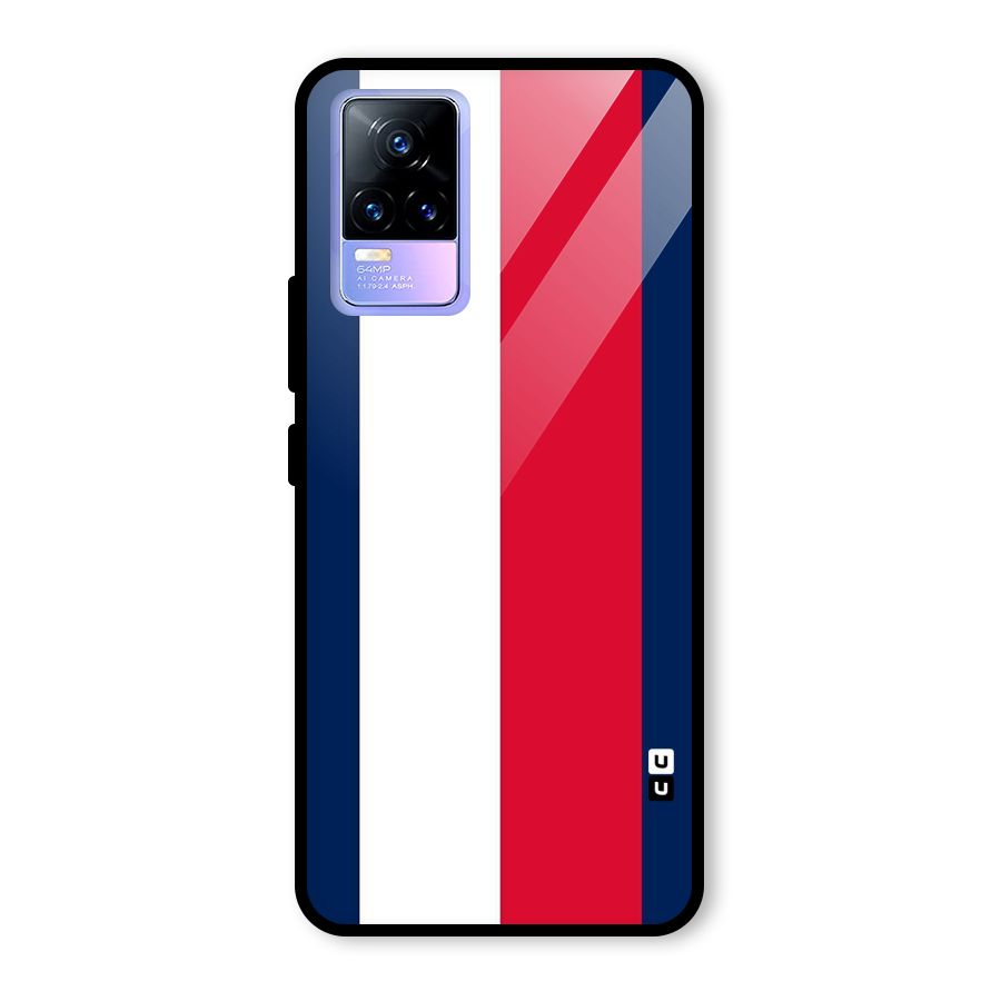 Electric Colors Stripe Glass Back Case for Vivo Y73