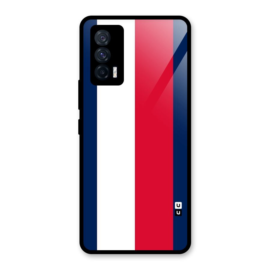 Electric Colors Stripe Glass Back Case for Vivo iQOO 7 5G