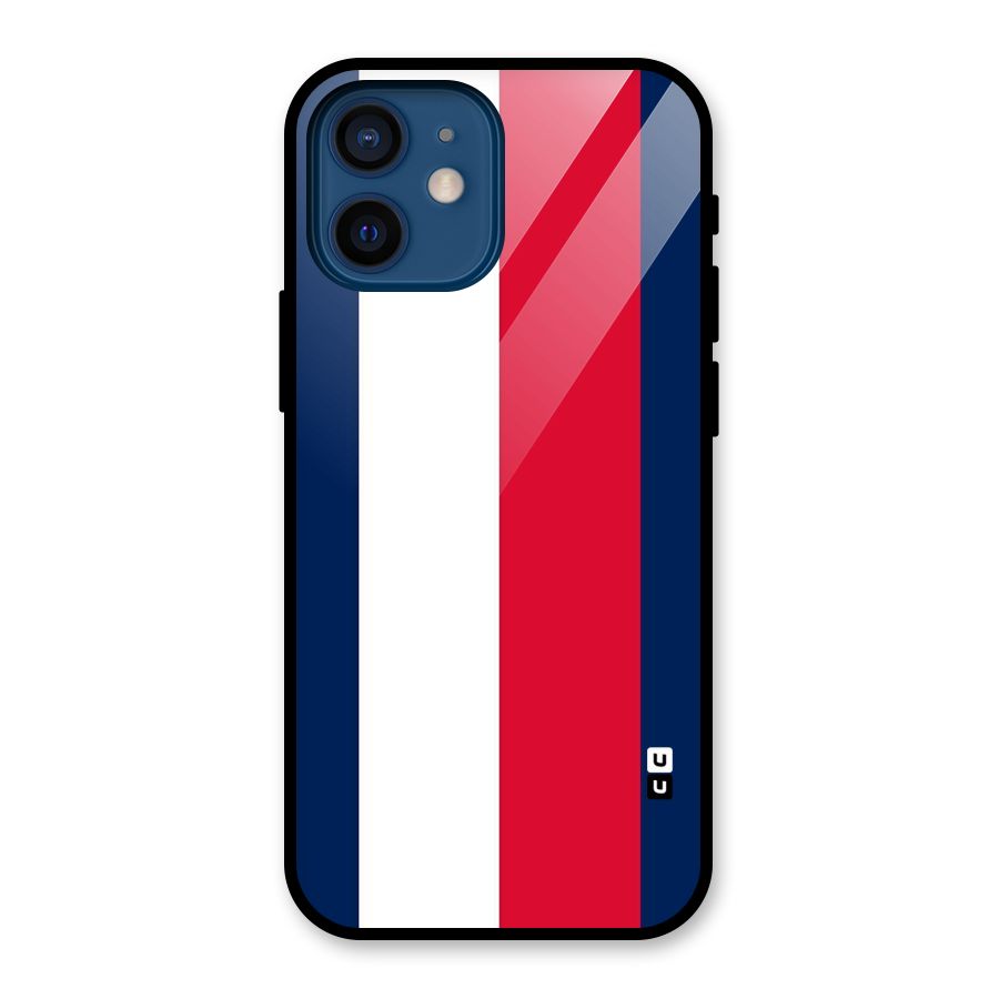 Electric Colors Stripe Glass Back Case for iPhone 12 Mini