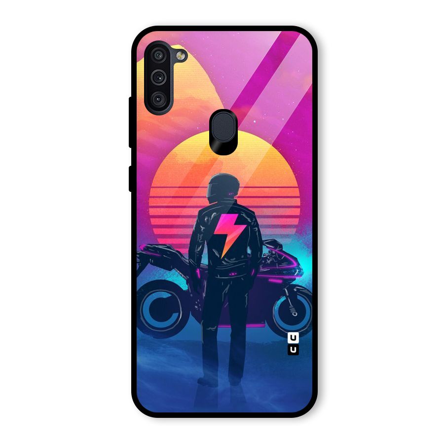 Electric Ride Glass Back Case for Galaxy M11