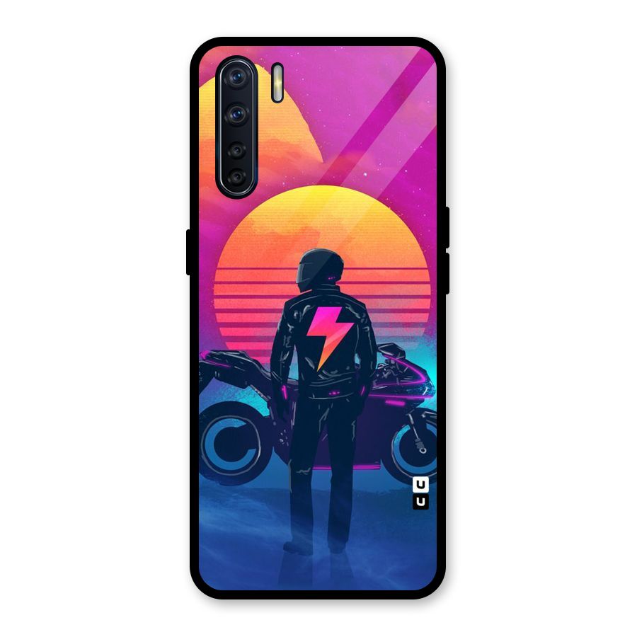 Electric Ride Glass Back Case for Oppo F15