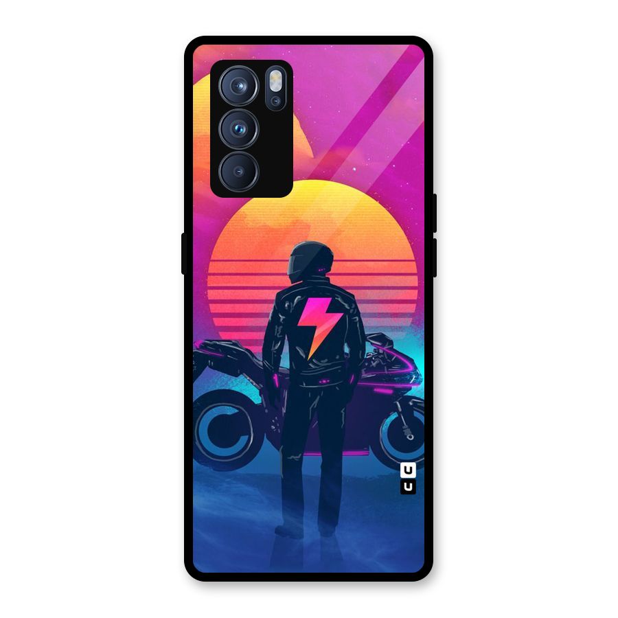 Electric Ride Glass Back Case for Oppo Reno6 Pro 5G