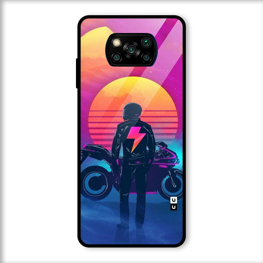 Electric Ride Glass Back Case for Poco X3
