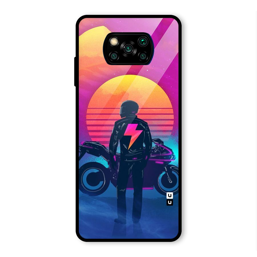 Electric Ride Glass Back Case for Poco X3 Pro