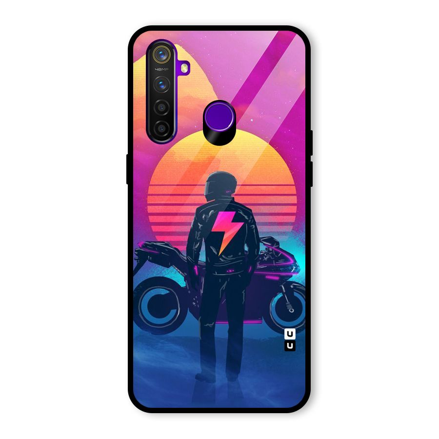 Electric Ride Glass Back Case for Realme 5 Pro