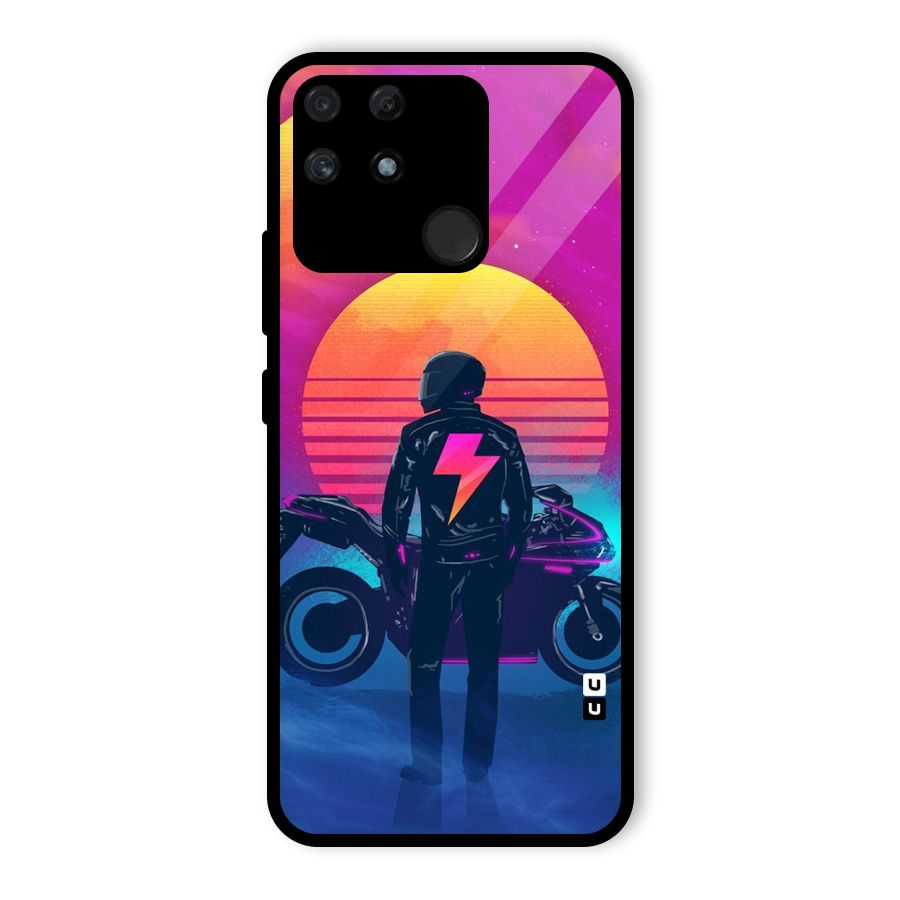 Electric Ride Glass Back Case for Realme Narzo 50A