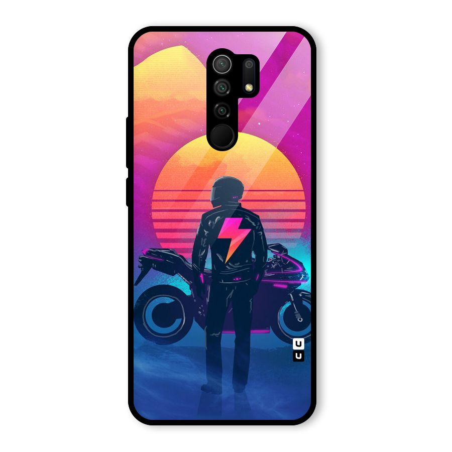 Electric Ride Glass Back Case for Redmi 9 Prime