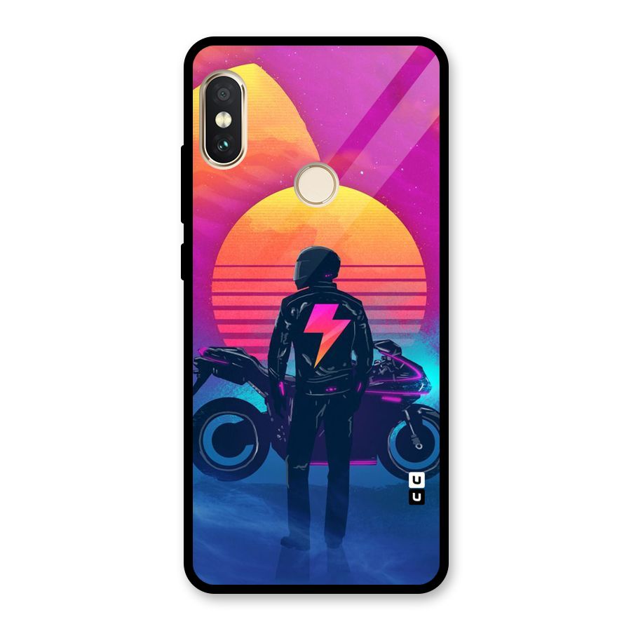 Electric Ride Glass Back Case for Redmi Note 5 Pro