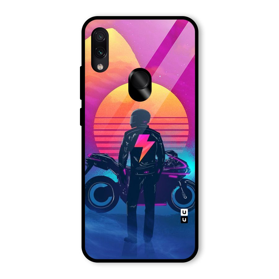 Electric Ride Glass Back Case for Redmi Note 7S