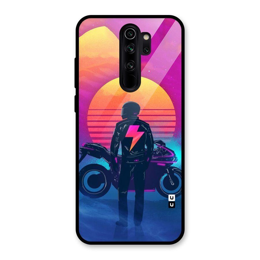 Electric Ride Glass Back Case for Redmi Note 8 Pro