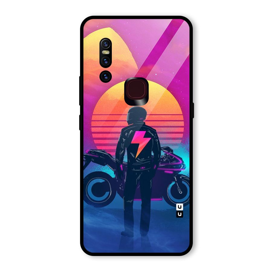 Electric Ride Glass Back Case for Vivo V15