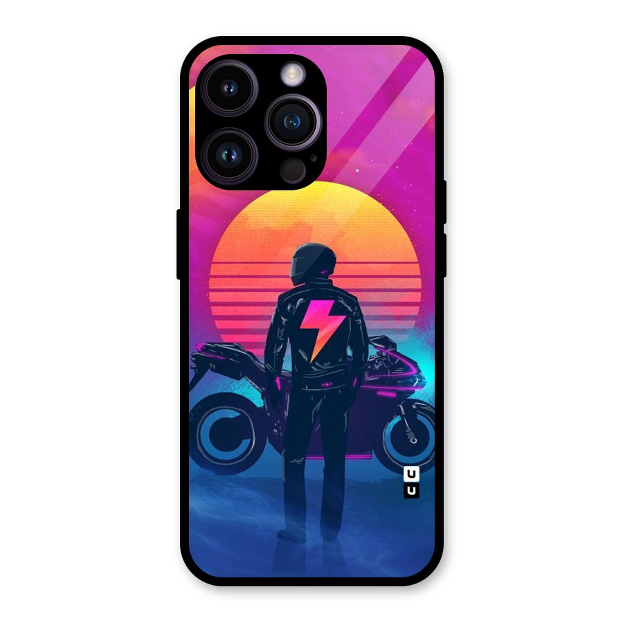 Electric Ride Glass Back Case for iPhone 14 Pro Max