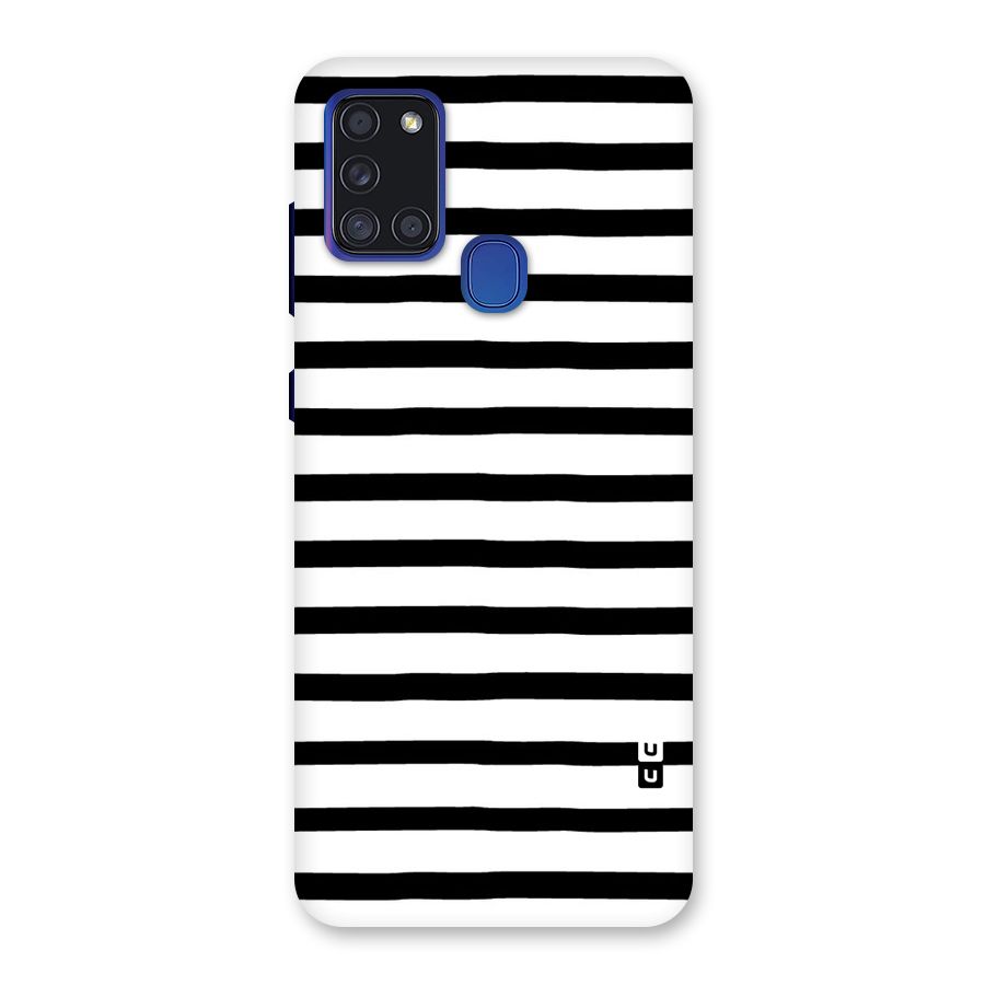 Elegant Basic Stripes Back Case for Galaxy A21s