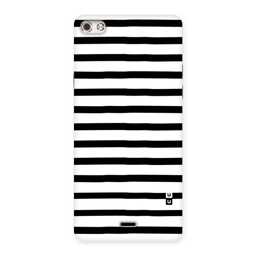 Elegant Basic Stripes Back Case for Micromax Canvas Silver 5