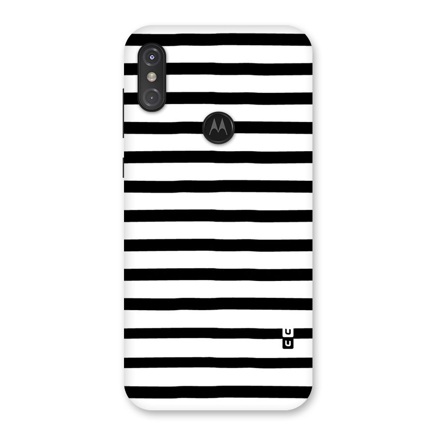 Elegant Basic Stripes Back Case for Motorola One Power