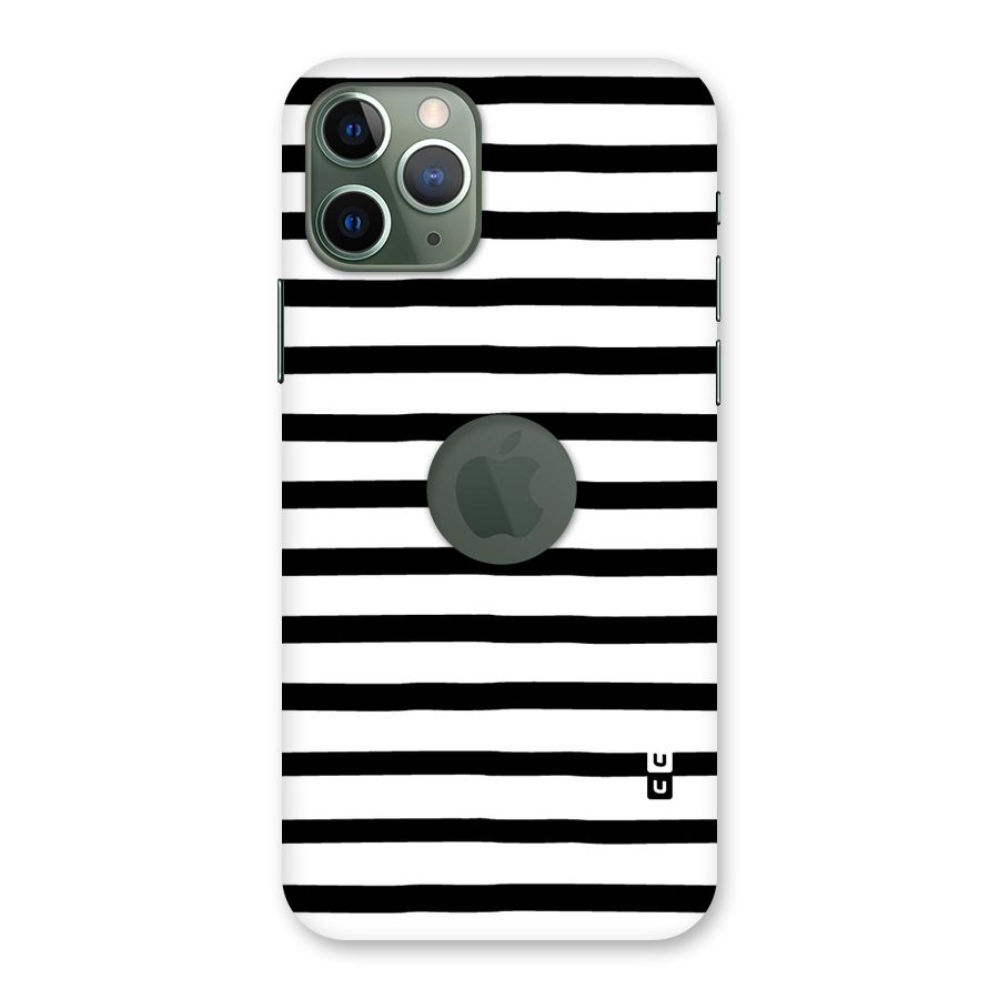 Elegant Basic Stripes Back Case for iPhone 11 Pro Logo  Cut