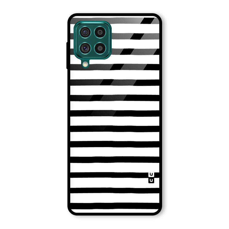 Elegant Basic Stripes Glass Back Case for Galaxy F62