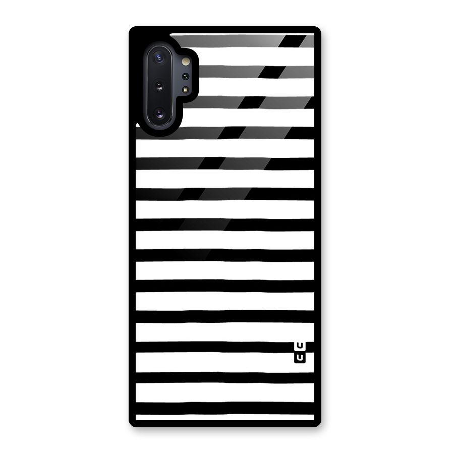 Elegant Basic Stripes Glass Back Case for Galaxy Note 10 Plus