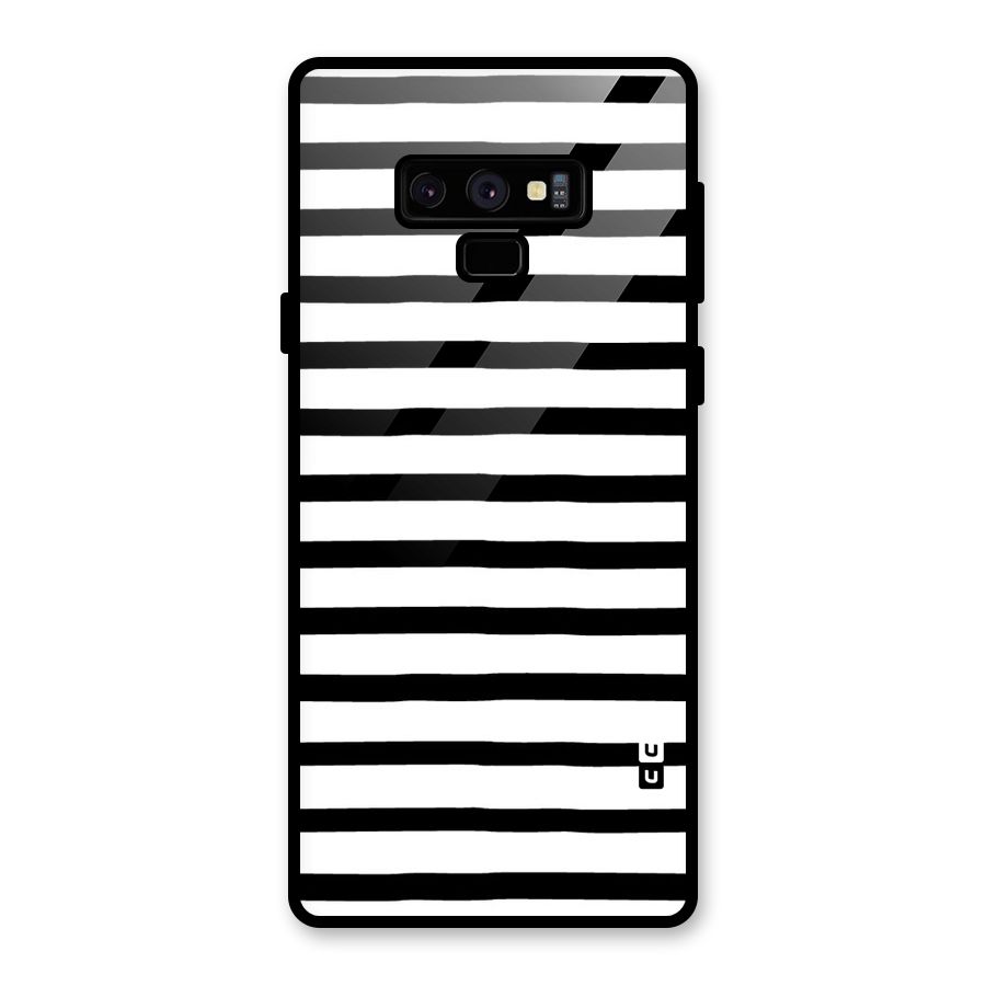 Elegant Basic Stripes Glass Back Case for Galaxy Note 9