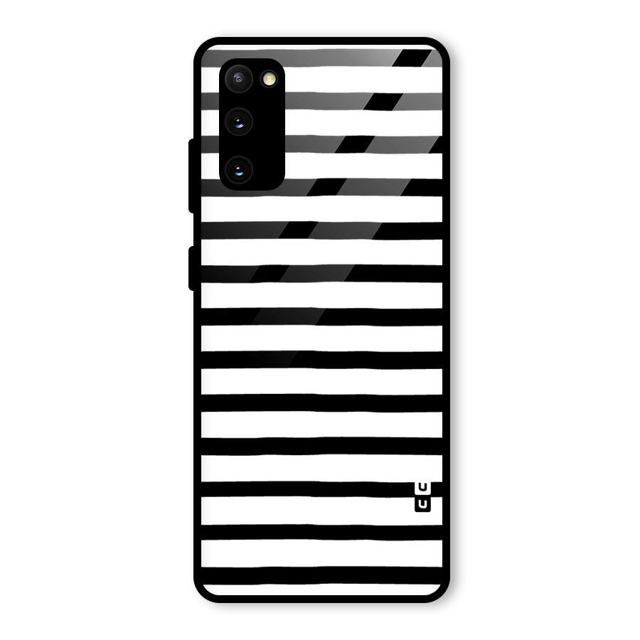 Elegant Basic Stripes Glass Back Case for Galaxy S20 FE 5G