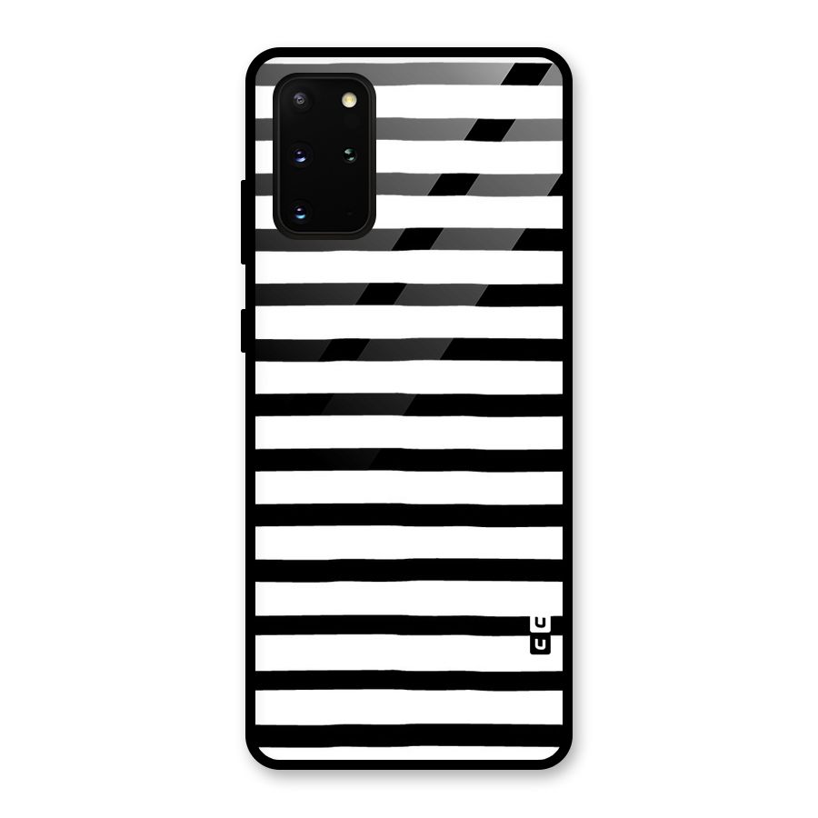 Elegant Basic Stripes Glass Back Case for Galaxy S20 Plus