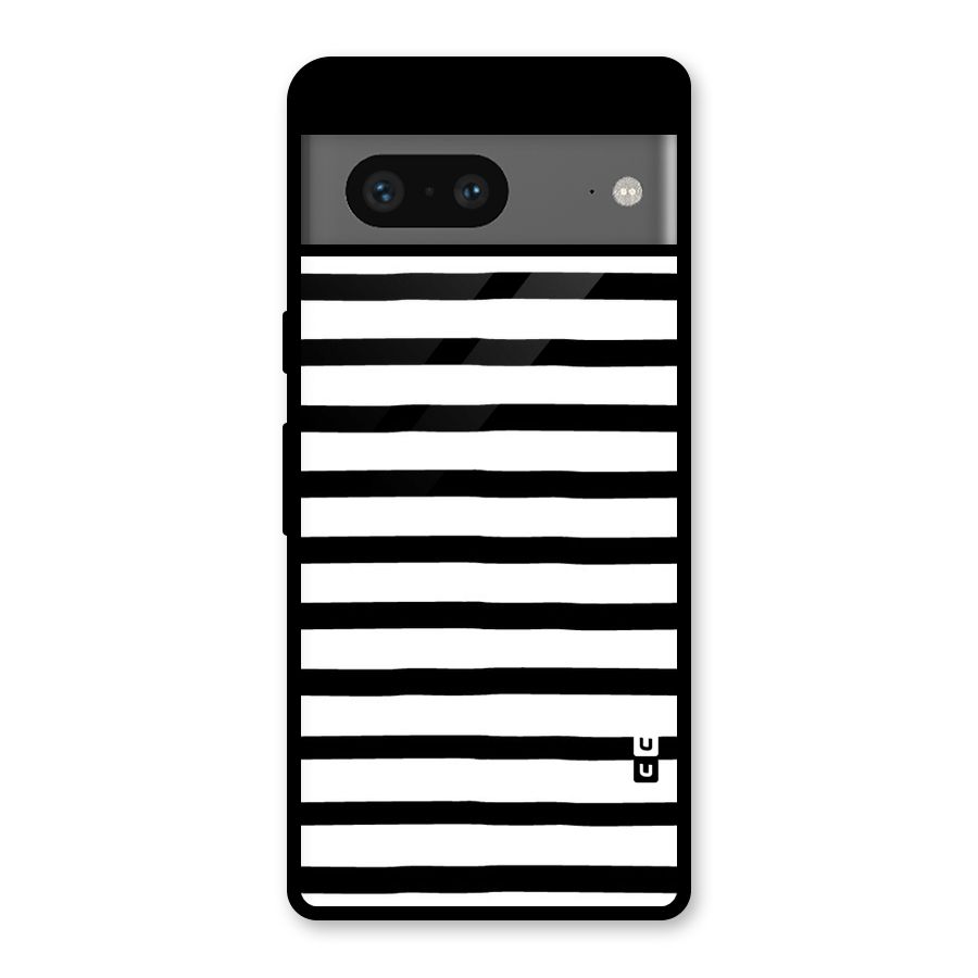 Elegant Basic Stripes Glass Back Case for Google Pixel 7