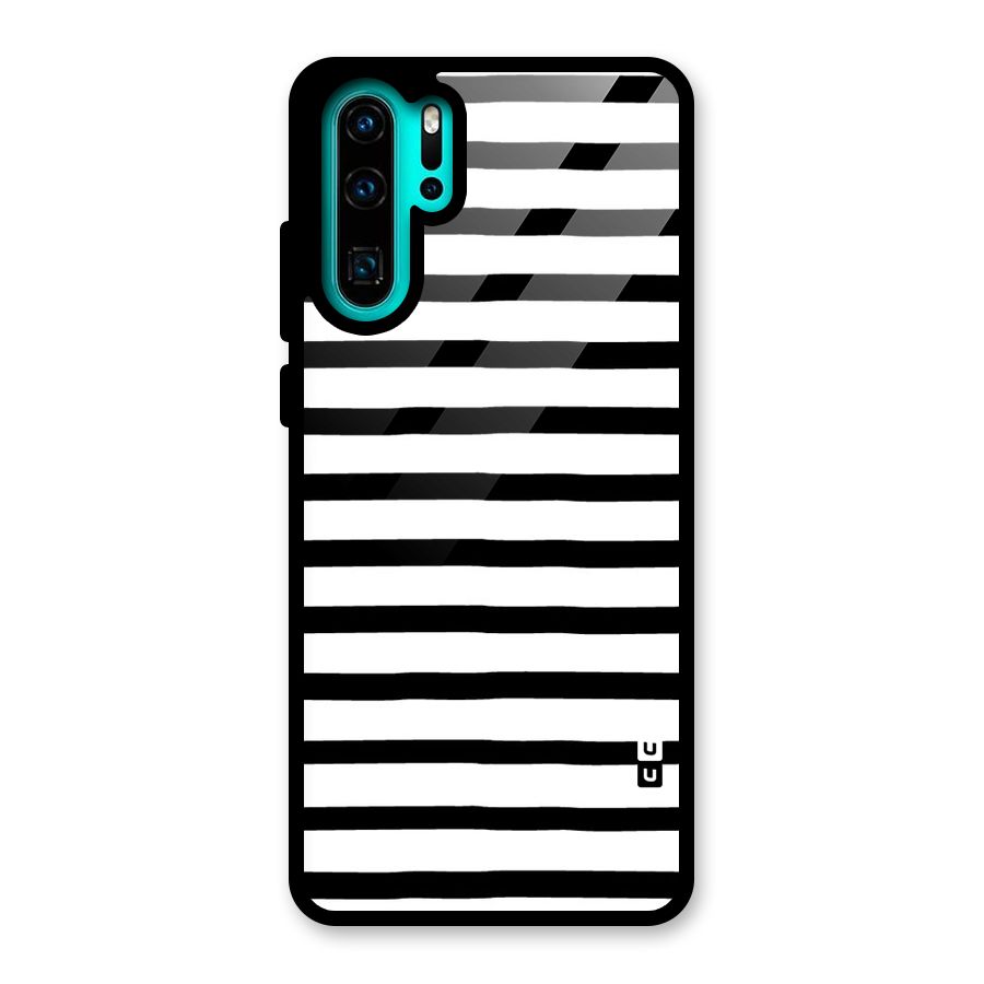 Elegant Basic Stripes Glass Back Case for Huawei P30 Pro