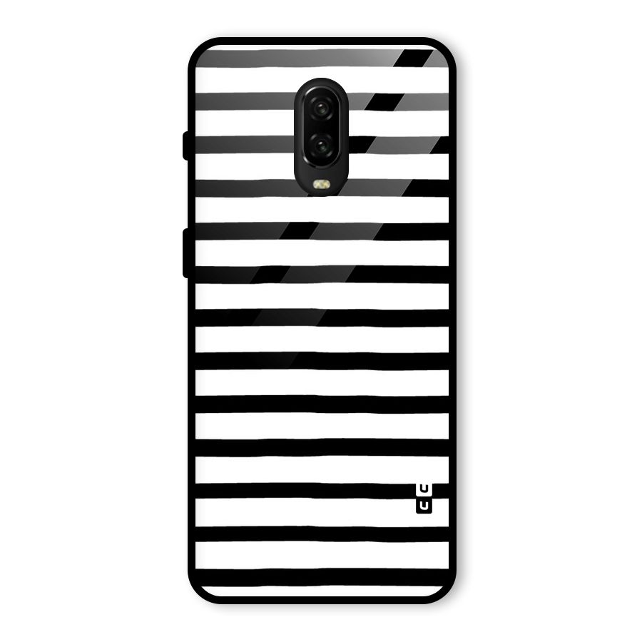 Elegant Basic Stripes Glass Back Case for OnePlus 6T