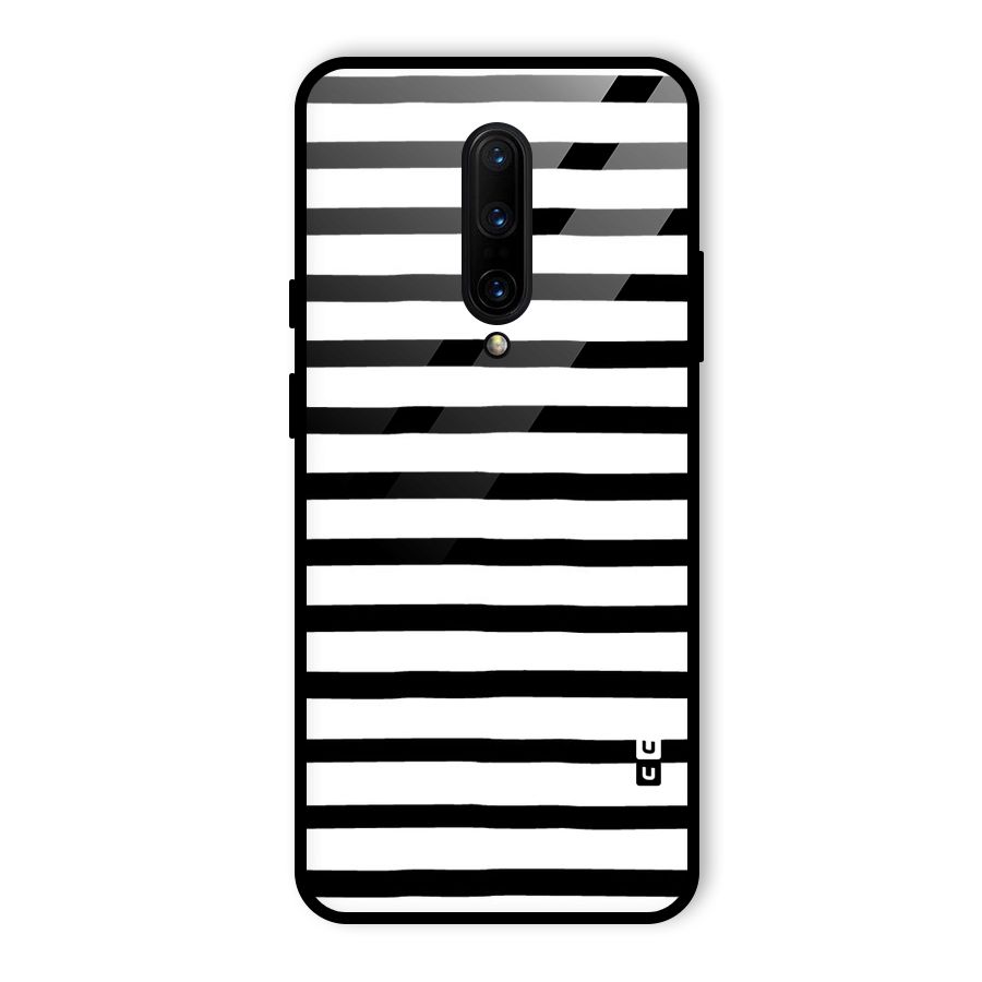 Elegant Basic Stripes Glass Back Case for OnePlus 7 Pro