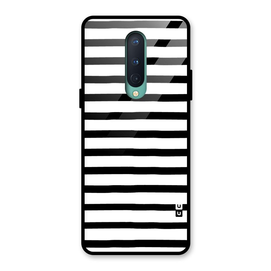 Elegant Basic Stripes Glass Back Case for OnePlus 8