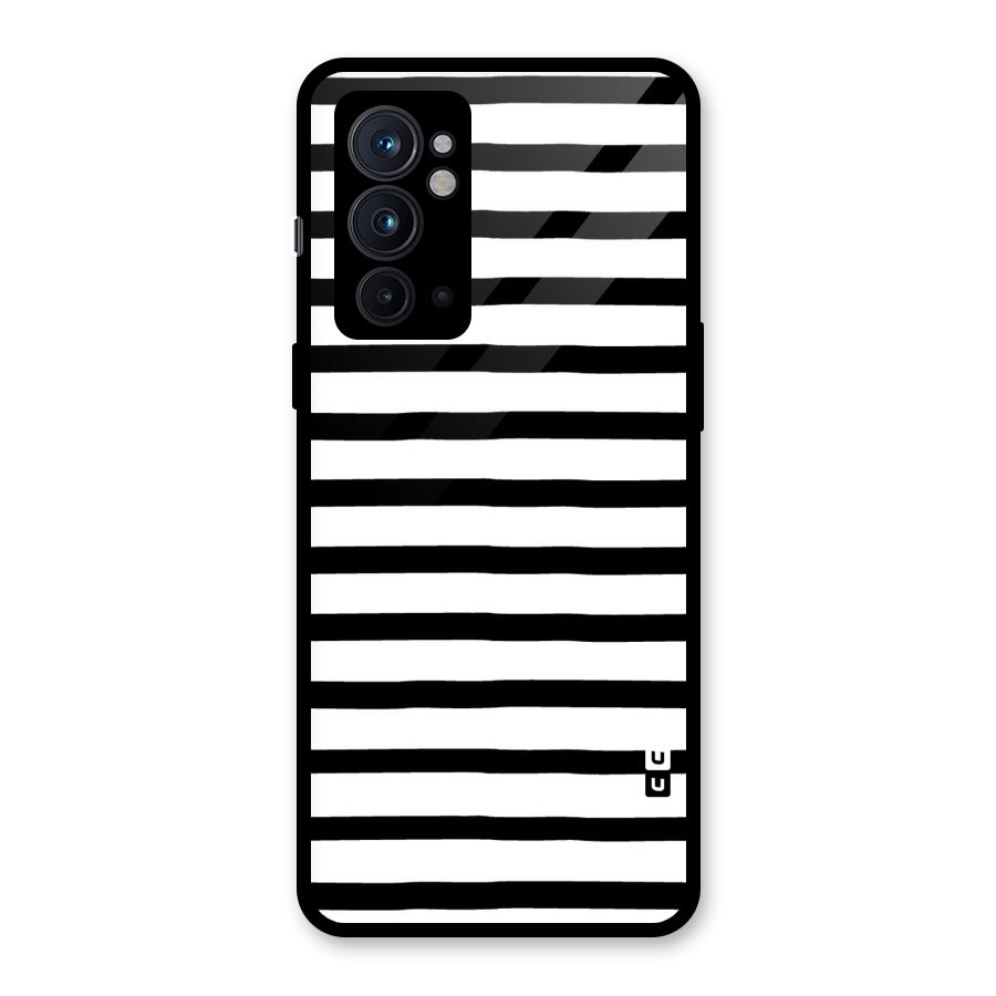Elegant Basic Stripes Glass Back Case for OnePlus 9RT 5G