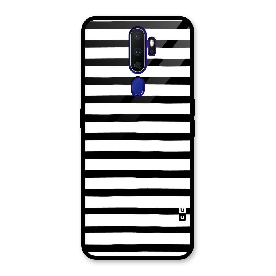 Elegant Basic Stripes Glass Back Case for Oppo A9 (2020)
