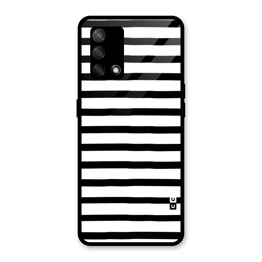 Elegant Basic Stripes Glass Back Case for Oppo F19