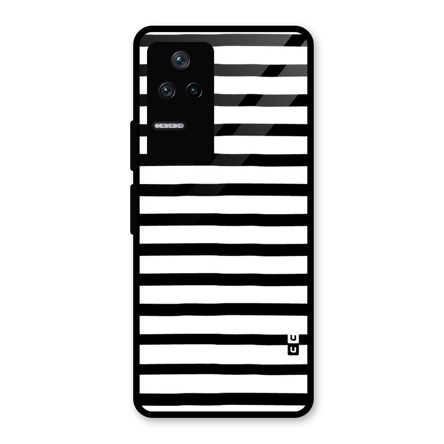 Elegant Basic Stripes Glass Back Case for Poco F4 5G