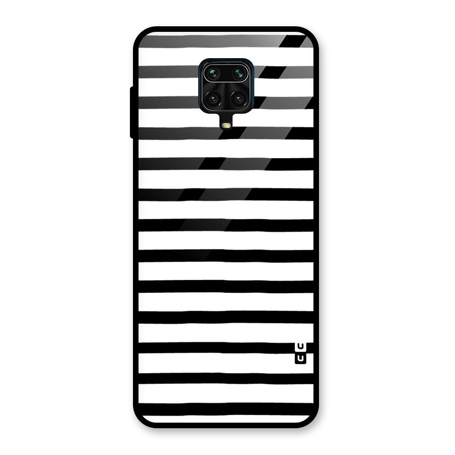Elegant Basic Stripes Glass Back Case for Poco M2 Pro